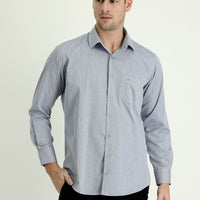 Koyu Lacivert Uzun Kol Klasik Pamuklu Kolay Ütülenebilir Gömlek