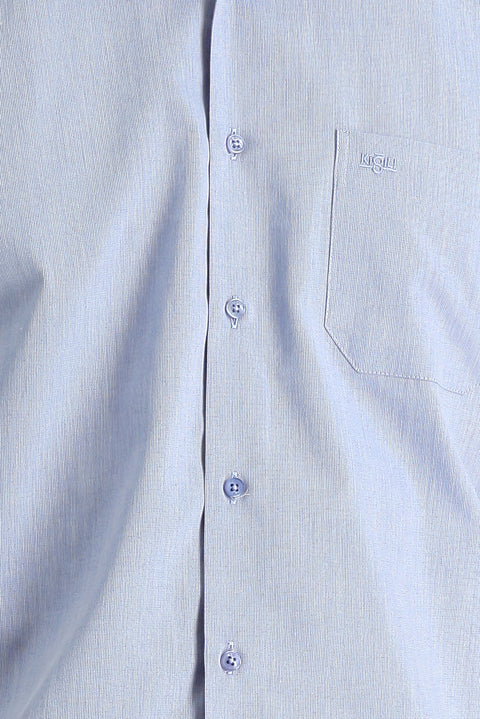 Koyu Mavi  Uzun Kol Klasik Pamuklu Gömlek