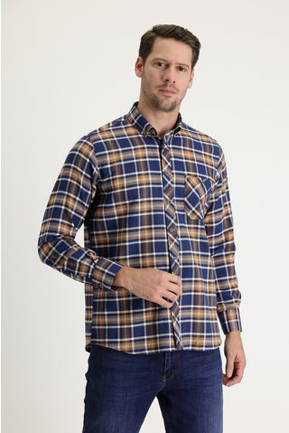  Taba Regular Fit Ekose Shacket Pamuk Gömlek