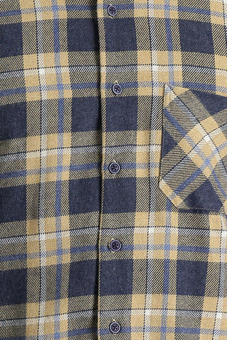  Orta Bej Regular Fit Ekose Shacket Oduncu Gömlek