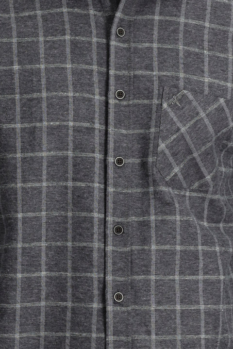Black Long Sleeve Regular Fit Plaid Lumberjack Cotton Easy-Iron Shirt