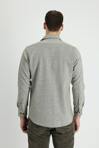  Koyu Yeşil Uzun Kol Slim Fit Dar Kesim Desenli Shacket Oduncu Gömlek