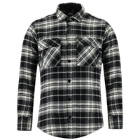Siyah Uzun Kol Slim Fit Dar Kesim Ekose Oduncu Gömlek
