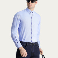 Mavi Uzun Kol Regular Fit Oxford Pamuk Gömlek