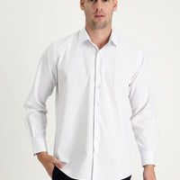 Açık Lacivert Uzun Kol Regular Fit Çizgili Pamuklu Gömlek