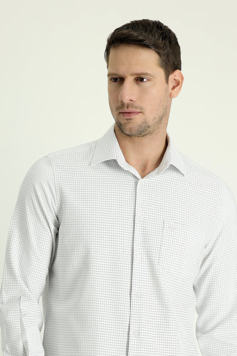 Black Long Sleeve Regular Fit Plaid Sport Cotton Shirt
