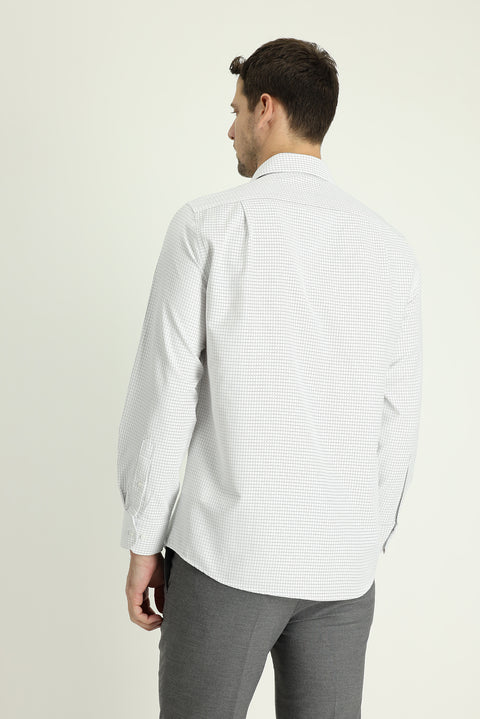 Black Long Sleeve Regular Fit Plaid Sport Cotton Shirt