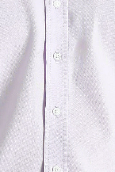 Lila Uzun Kol Slim Fit Dar Kesim Oxford Pamuk Düğmeli Yaka Gömlek