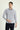 Orta Lacivert Uzun Kol Slim Fit Dar Kesim Spor Çizgili Pamuklu Gömlek
