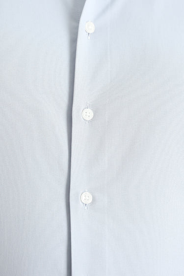 Açık Gri Uzun Kol Slim Fit Dar Kesim Klasik Pamuklu Gömlek