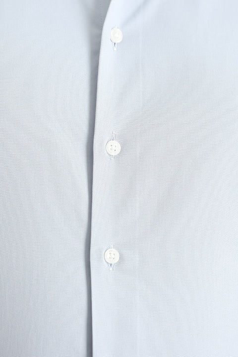 Light Grey Long Sleeve Slim Fit Classic Cotton Shirt