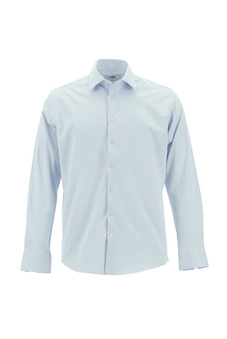  Açık Mavi Uzun Kol Slim Fit Dar Kesim Klasik Pamuklu Gömlek