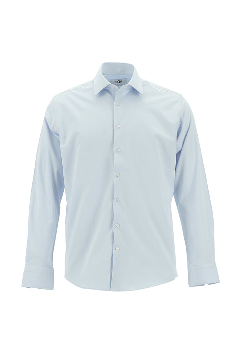 Açık Mavi Uzun Kol Slim Fit Dar Kesim Klasik Pamuklu Gömlek