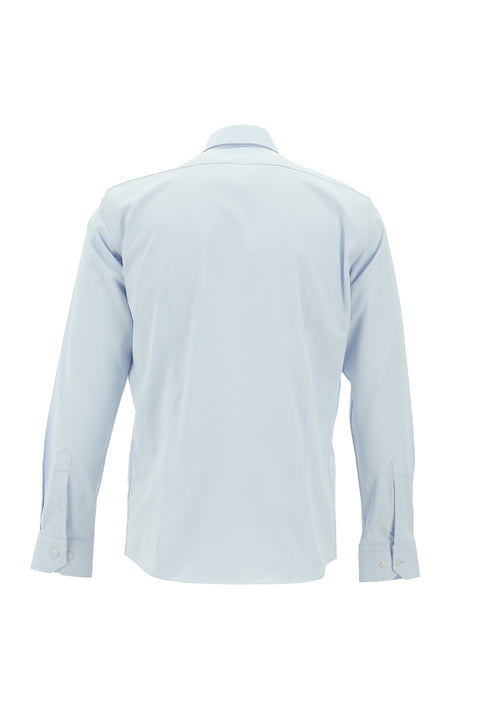 Açık Mavi Uzun Kol Slim Fit Dar Kesim Klasik Pamuklu Gömlek