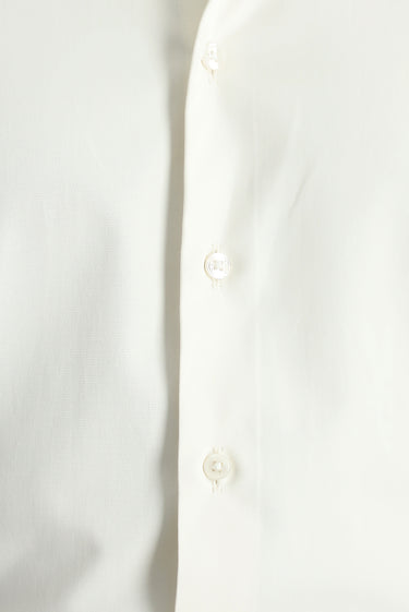 Krem Uzun Kol Slim Fit Dar Kesim Klasik Pamuklu Gömlek