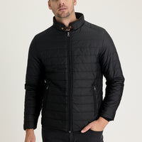Siyah Super Slim Fit Ekstra Dar Kesim Kapitone Spor Mont