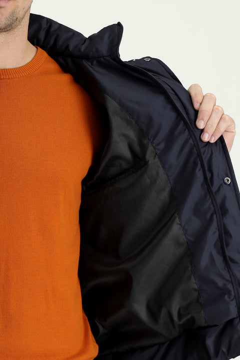 Indigo Hooded Puffer Jacket