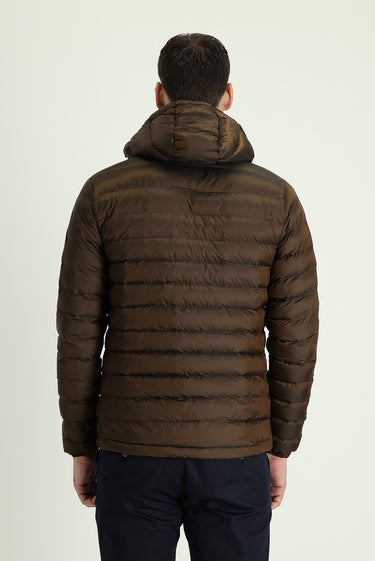 Tarçın  Slim Fit Dar Kesim Kapüşonlu Kapitone Spor Mont