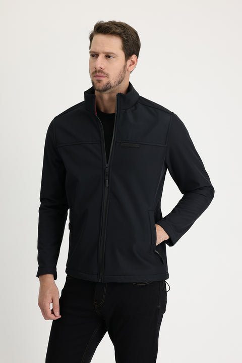 Siyah Slim Fit Dar Kesim Spor Mont