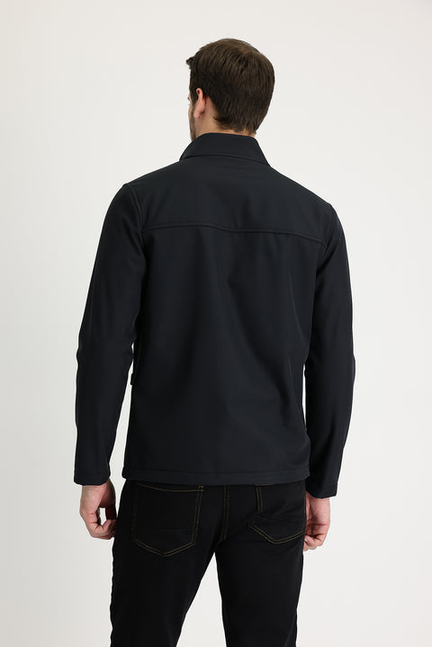 Black Slim Fit Sports Jacket
