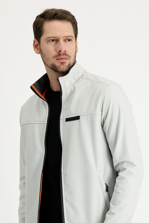 Açık Gri Slim Fit Dar Kesim Spor Mont