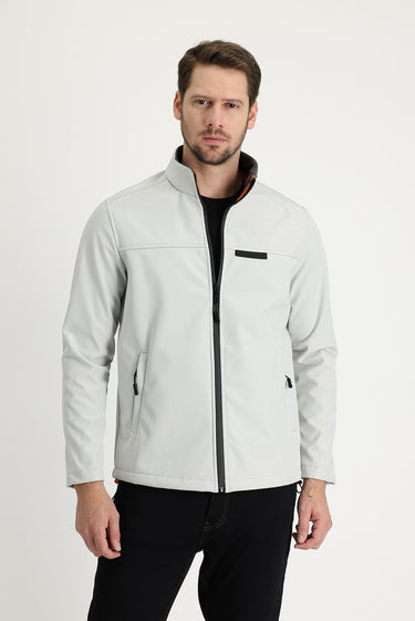 Açık Gri Slim Fit Dar Kesim Spor Mont