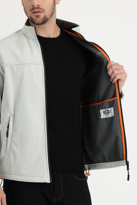 Açık Gri Slim Fit Dar Kesim Spor Mont