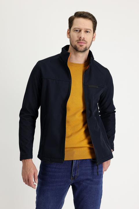 Koyu Lacivert Slim Fit Dar Kesim Spor Mont