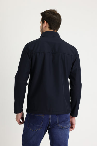 Koyu Lacivert Slim Fit Dar Kesim Spor Mont