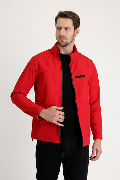Bayrak Kırmızı Slim Fit Dar Kesim Spor Mont