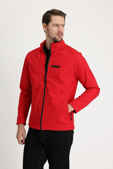  Bayrak Kırmızı Slim Fit Dar Kesim Spor Mont