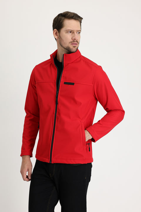 Bayrak Kırmızı Slim Fit Dar Kesim Spor Mont