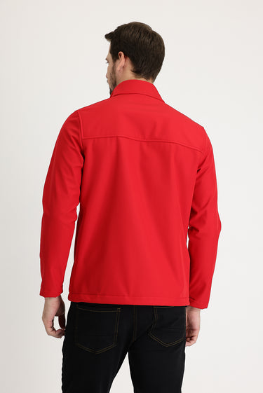  Bayrak Kırmızı Slim Fit Dar Kesim Spor Mont