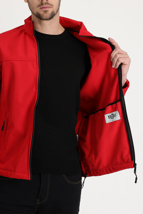 Bayrak Kırmızı Slim Fit Dar Kesim Spor Mont