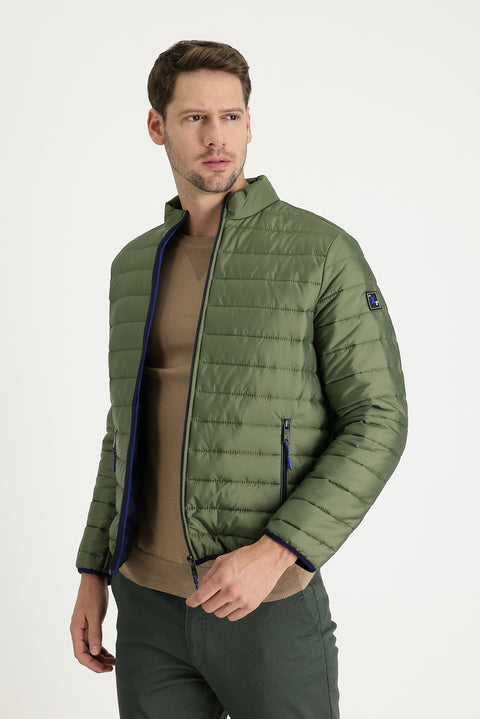 Koyu Yeşil Kapitone Spor Mont