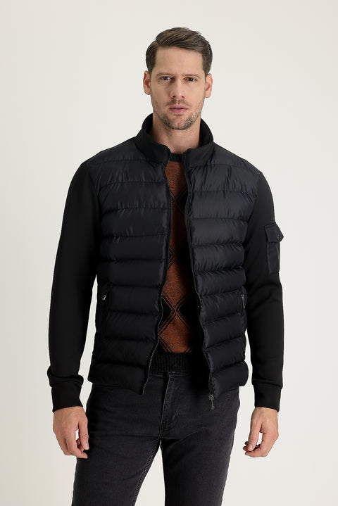 Black Quilted Sport Jacket