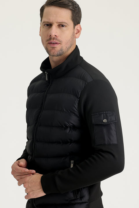 Black Quilted Sport Jacket