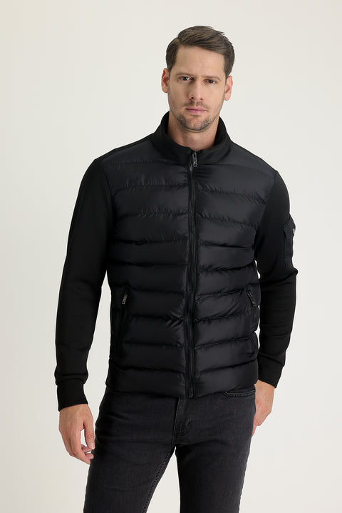 Black Quilted Sport Jacket