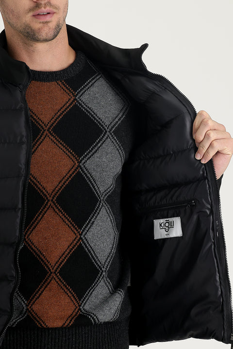 Black Quilted Sport Jacket