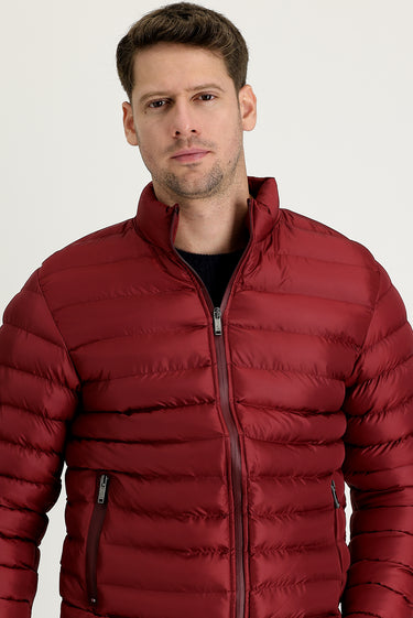 Koyu Bordo Kapitone Spor Mont