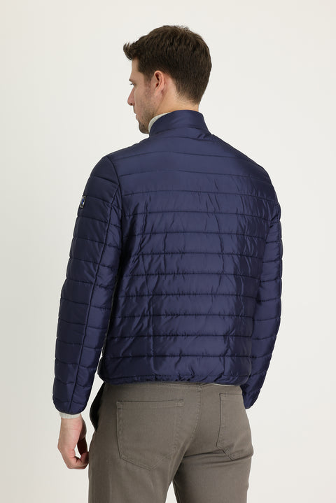 Koyu Lacivert Kapitone Spor Mont
