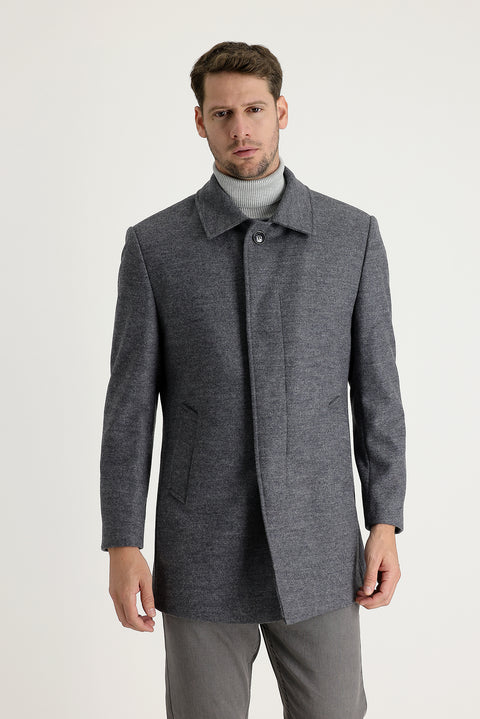 Medium Grey Plain Coat