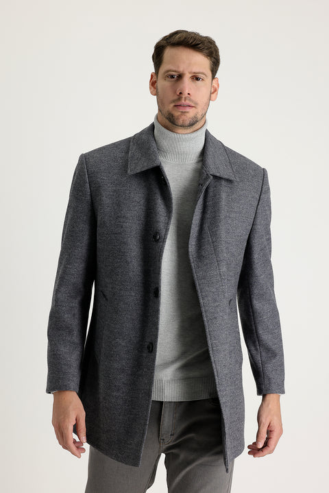 Medium Grey Plain Coat