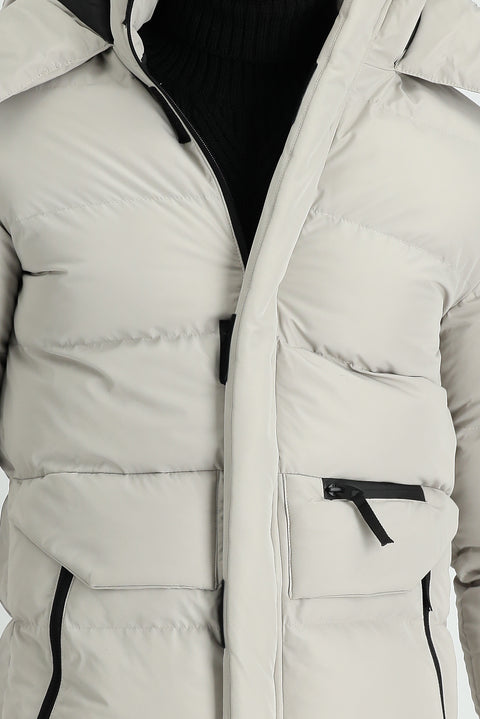 Taş Kapüşonlu Spor Şişme Kaban