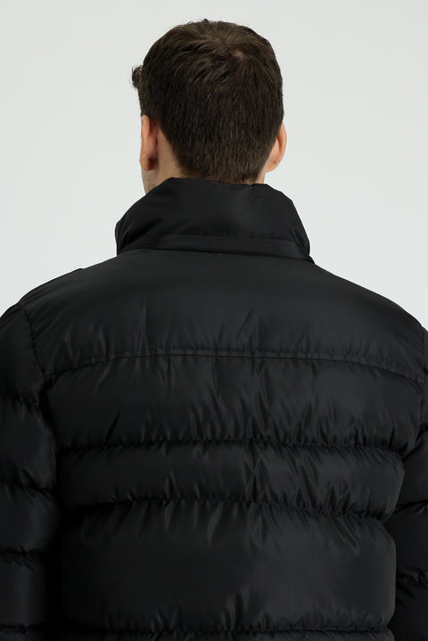 Siyah Kapüşonlu Spor Şişme Kaban