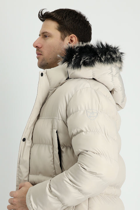 Taş Kapüşonlu Spor Şişme Kaban