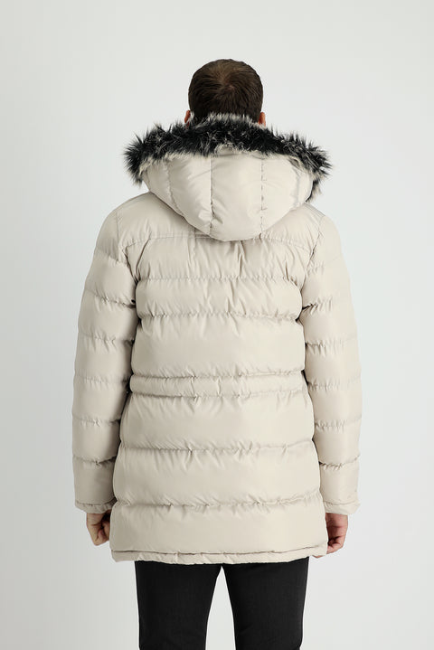 Taş Kapüşonlu Spor Şişme Kaban