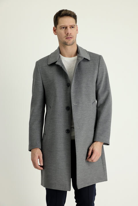 Orta Füme Klasik Palto