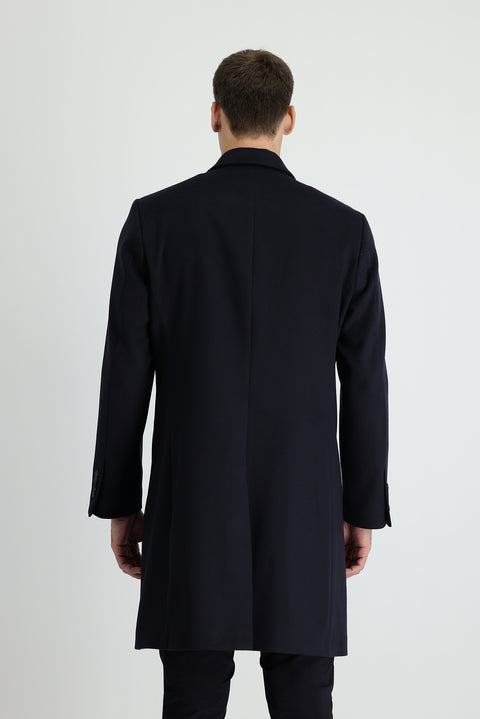 Koyu Lacivert Klasik Palto