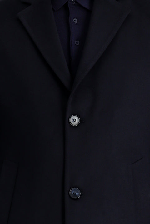 Koyu Lacivert Klasik Palto